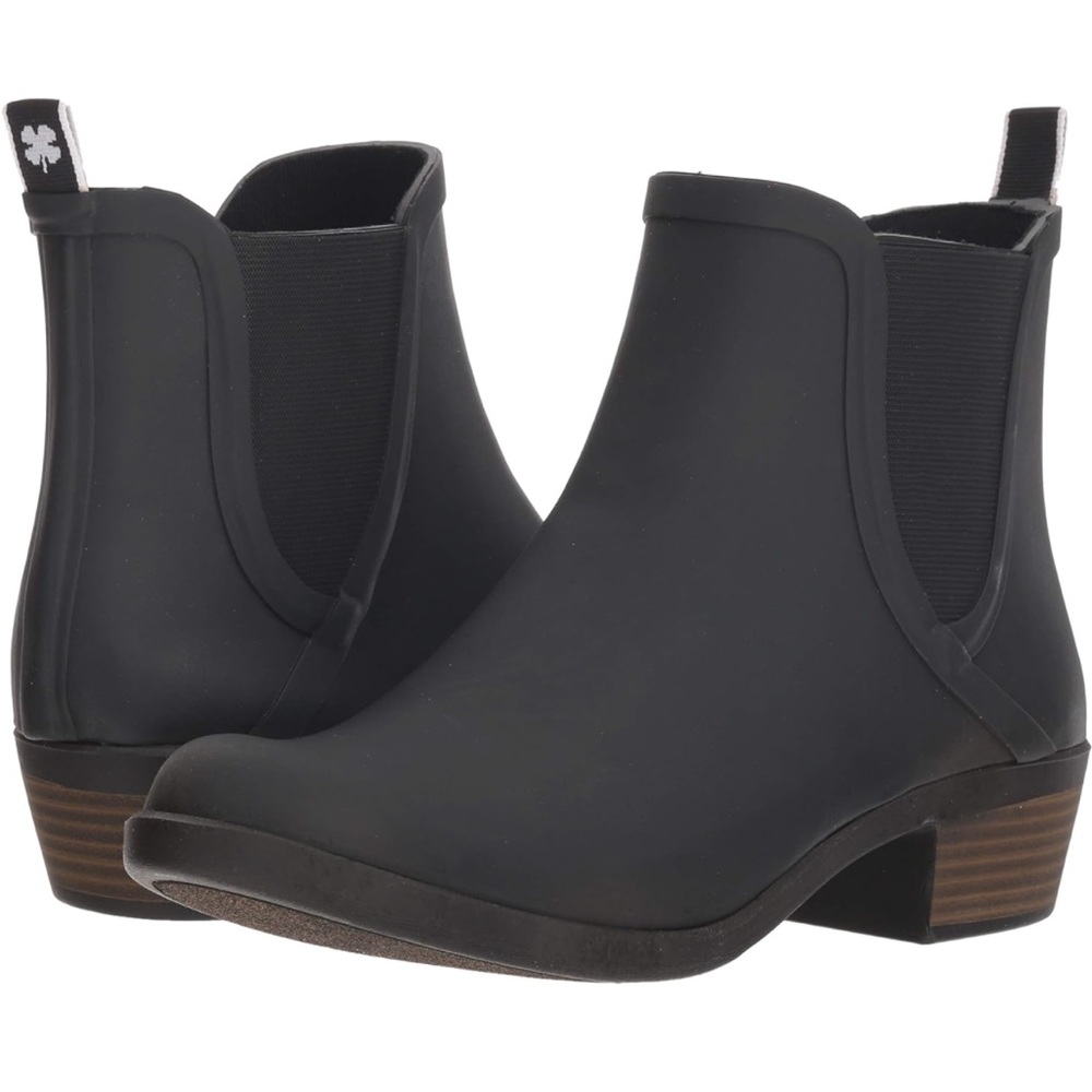 Lucky Brand Women's Baselh2o Rain Boot. Black size 8.